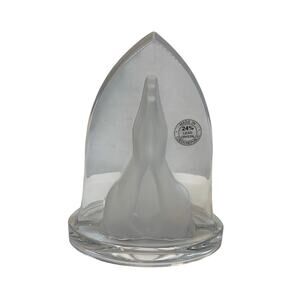 Telecora 24% Lead Crystal “Praying Hands” Votive Candle Holder.      3740